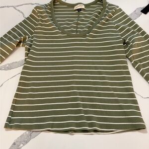 Universal Thread Olive and White Striped Long Sleeve Top
Target